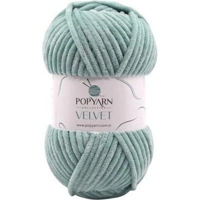 POPYARN Pletací příze Velvet B023 - zelená