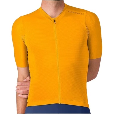 Castelli Мъжка фланелка с къс ръкав за колоездене Castelli Espresso 2 Jersey Cycling jersey - Vivid Orange - размер XL (056-3889-0815)