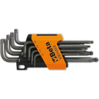 SADA ZÁSTRČNÝCH KLÍČŮ PROFIL TORX -MODEL 97TX/SC8 8 KS T-9 - T40, V UCHYTU