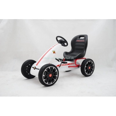 ABARTH Gokart na pedály Šľapacia motokára penové kolesá červená