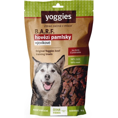 Yoggies Výcvikové BARF Hovězí 50 g