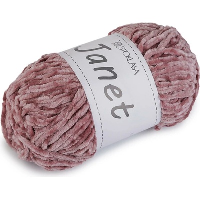Pletací žinylková příze Janet 100 g Varianta: 5 starorůžová sv., Balení: 1 ks 60668/156964/281857