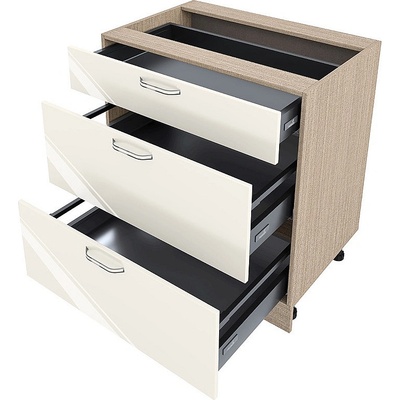 ИРИМ Долен кухненски шкаф Сити МФ-Крийм гланц-11-55 80 см