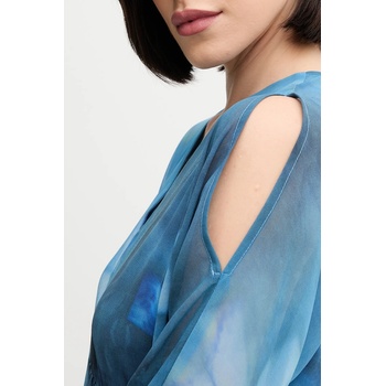 Sandro Ferrone Рокля Sandro Ferrone в синьо среднодълга разкроена S32XBEMARTA (S32XBEMARTA)