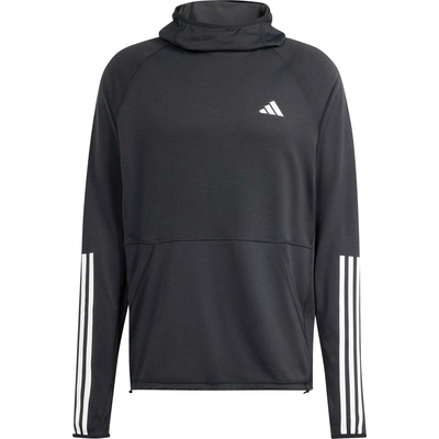 Adidas Суитшърт Own the Run 3 Stripes Hoodie