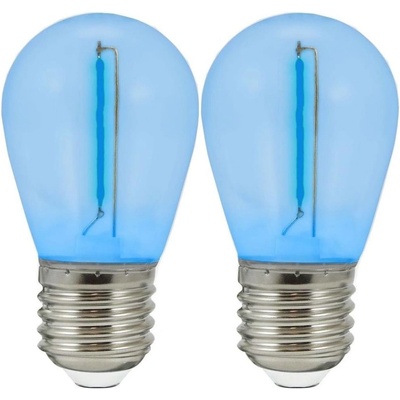 Polux SADA 2x LED žiarovka PARTY E27/0,3W/36V modrá SA1801