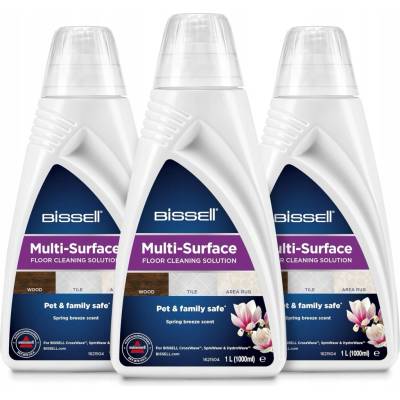 Bissell MultiSurface Trio čistiaci prostriedok na podlahy, Spring Breeze 3 x 1000 ml