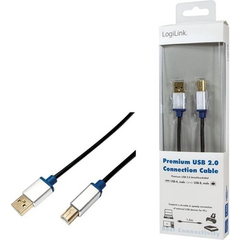 Logilink BUAB215 USB 2.0, USB-A Male to USB-B Male, 1,5m