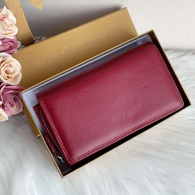 Кожено Портмоне Цвят Бордо - Модел 1000