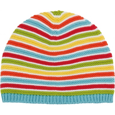 dětská pletená čepice Duhové pruhy Frugi