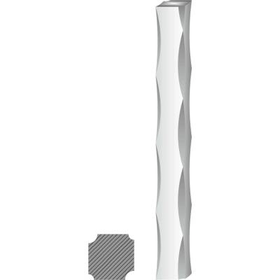 Zdobený čtyřhran 25x25mm, zdobený po hranách Délka: 3m