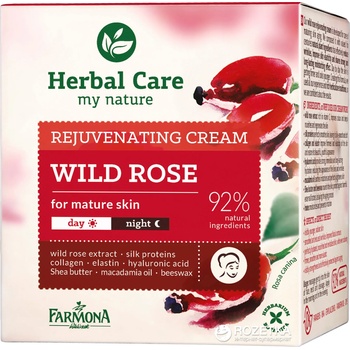 КРЕМ ЗА ЛИЦЕ ПРОТИВ БРЪЧКИ herbal care wild rose 50ml farmona