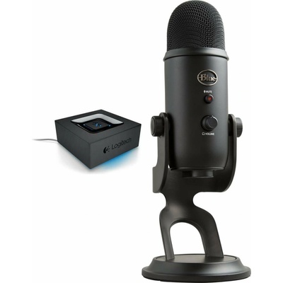 Logitech Audio minijack 3 5mm bluetooth adaptér 980 000912 + Yeti USB Blackout 988 000229