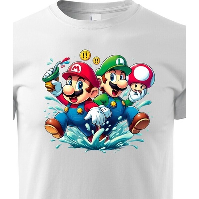 Dětské tričko Super Mario a Luigi BíláCanvas Dětské tričko Bezvatriko.cz 3219