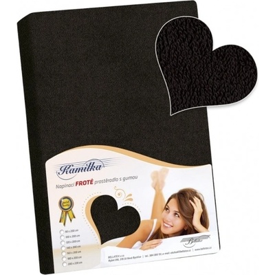 Bellatex plachta froté čierna 120x200