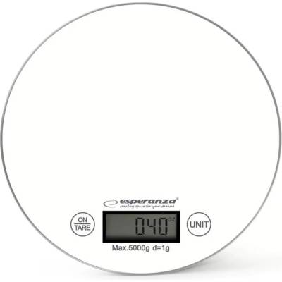 Esperanza Кухненска везна Esperanza EKS003KW, ТАРА, LCD дисплей, 5 кг, Бял