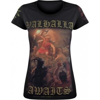 tričko VICTORY OR VALHALLA THOR'S FIGHT Čierna