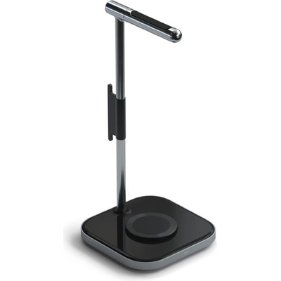 Satechi Headphone Stand With Wireless Charger Space Grey Aluminium ST-UCHSMCM