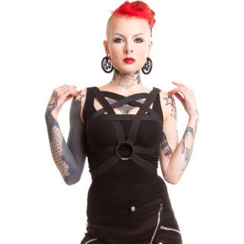 HEARTLESS Колан heartless - pentagram - black - a-pharness-b-1