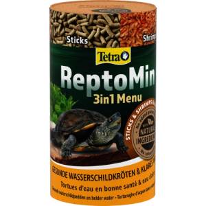 Tetra ReptoMin Menu - основна храна за всички костенурки, за разнообразно хранене, подходяща за различни видове костенурки - 250 мл