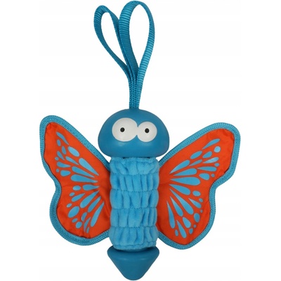 EBI COOCKOO LILLY gumová hračka pro psy 27 x 20 x 7,5 cm oranžový motýl