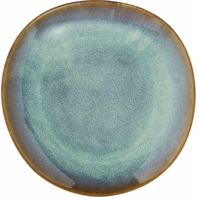 MADAM STOLTZ Obedový tanier Green Reactive Glaze