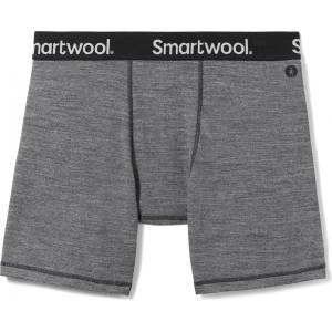 Smartwool Мъжко мериносово термобельо Smartwool Boxer Brief Boxed Merino base layer - Medium Gray Heather (015-1630-0512)