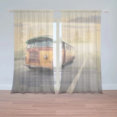 Sablio Záclony Autobus veterán: 2ks 150x250cm
