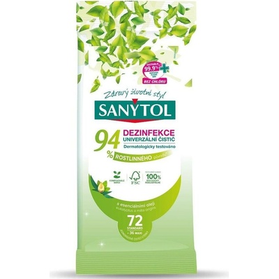 SANYTOL Dezinfekční univerzální čistící utěrky 72 ks