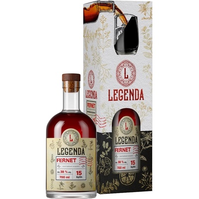 Legenda Fernet 38% 0,7 l (darčekové balenie 1 pohár)