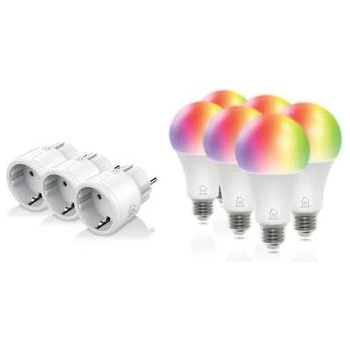 Image 1 of DELTACO Смарт комплект DELTACO SH-KIT03, 3 x мини контакти, 6 x LED крушки (SH-KIT03)