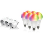 DELTACO Смарт комплект DELTACO SH-KIT03, 3 x мини контакти, 6 x LED крушки (SH-KIT03) - zettabytex