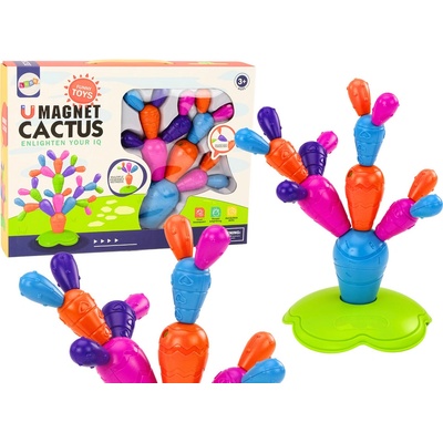 LEAN Toys Magnetické kaktusové kostky 16 ks
