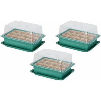Igotrend SET 3 ks Minipařeniště ochranný poklop na rostliny 20 x 14 x 12 cm