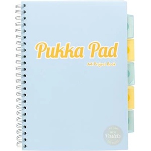 Pukka Pad Спирална тетрадка, А4, с подвързия, 100 страници, pukka pad "Пастелна книга за проекти", смесен цвят 2012-pst (2012-pst)