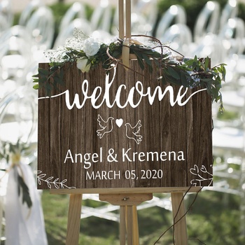 Art gift Сватбено табло - Welcome