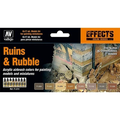 Vallejo Farby sada Ruins & Rubble 8x17 ml