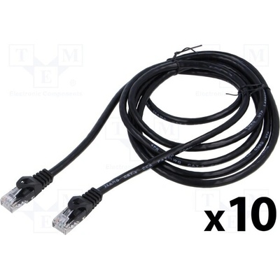 Lanberg PCU6-20CC-0300-BK Patch U/UTP Cat 6 RJ45 vidlice z obou stran lanko CCA