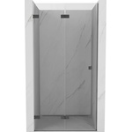 Mexen Lunar-F сгъваеми душ врати лява 60 см, прозрачни, gun metal - 836-060-000-95-00-L (836-060-000-95-00-L)