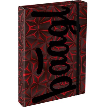 Baagl Папки за училищни тетрадки A4 Jumbo Red Polygon