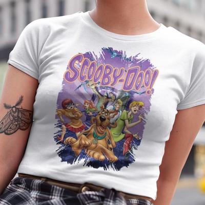 Tričko s potlačou Scooby-doo 2 biela
