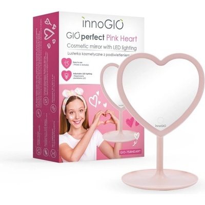 innoGIO kosmetické zrcátko GIOperfect Pink Heart – Zboží Dáma