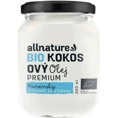 Allnature Premium Bio Kokosový olej panenský ze Sri Lanky 200 ml