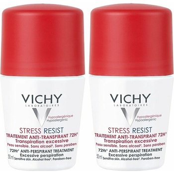 Vichy Súprava guľôčkových antiperspirantov proti nadmernému poteniu (Détranspirant Intensif 72h) 2 x 50 ml