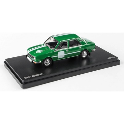 Abrex škoda zelená časopis s modelem 1:43