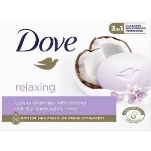 Dove Relaxing - Подхранващ крем-сапун за ръце, лице и тяло с аромат на кокос и жасмин 90гр