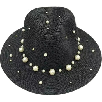 Miranda Dámský klobúk s perlami MP1909 Black