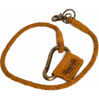 Šňůrka na krk Trip Machine Braided key chain tan