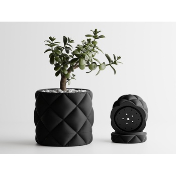 Декоративна саксия Atlanta черен мат