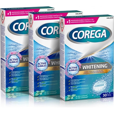 Corega Whitening tabs 3x 30 ks